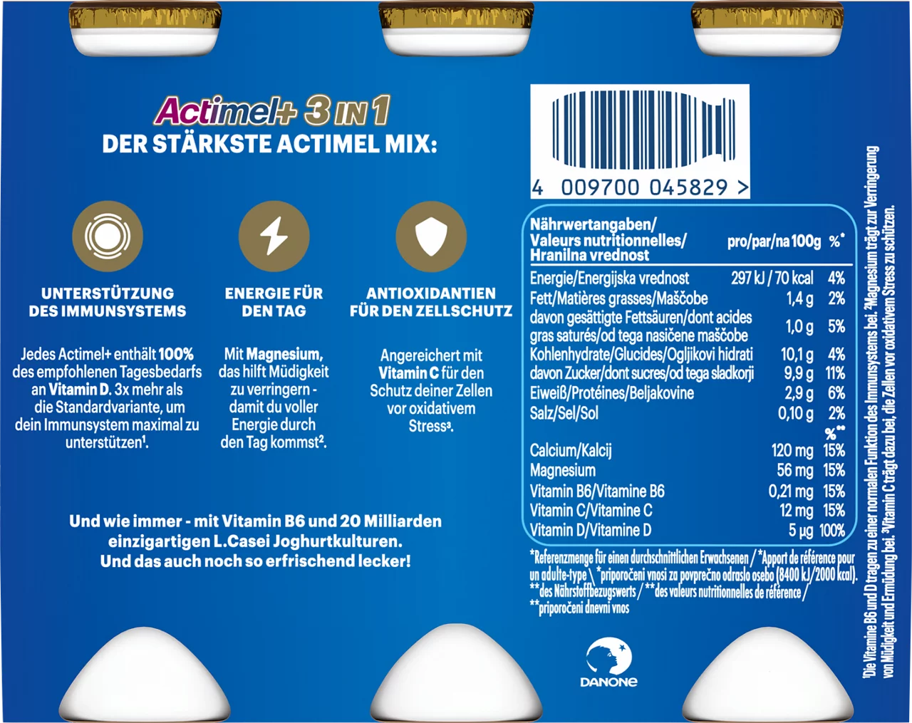 ACTIMEL PLUS 3 IN 1 Heidelbeere und Brombeere