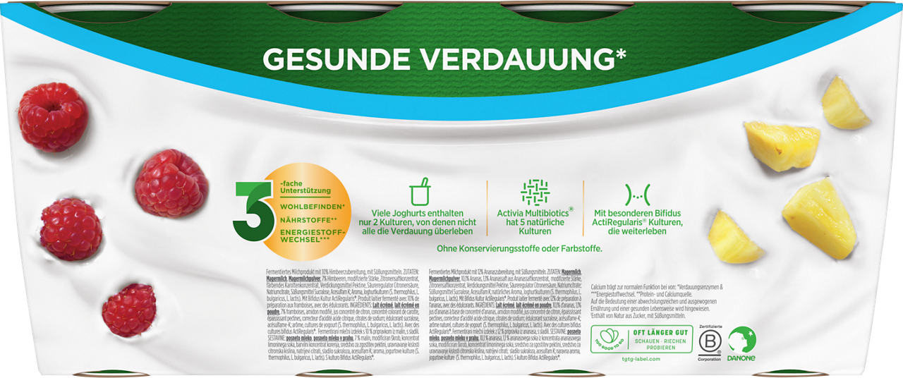 Activia XXL ZERO Raspberry Pineapple