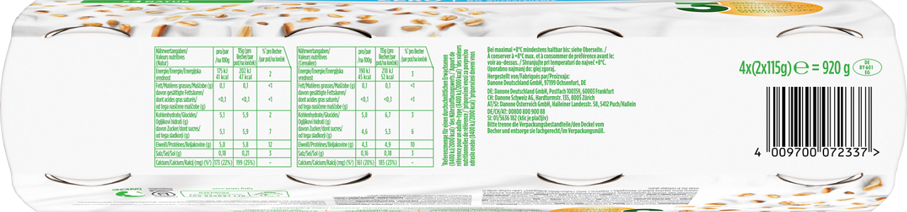 Activia XXL ZERO Cereals Plain