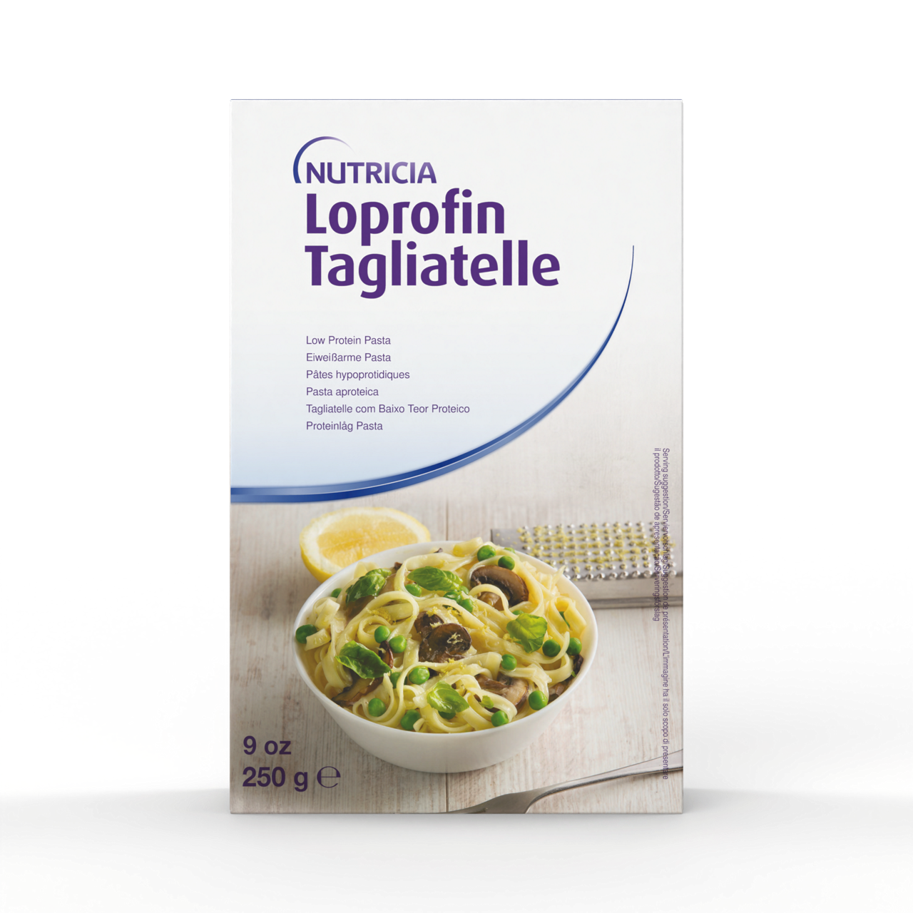 Loprofin tagliatelle – nizkobeljakovinske testenine v obliki širokih trakov, primerne za prehransko uravnavanje prirojenih motenj v presnovi aminokislin (kot je fenilketonurija), ter pri ledvičnih in jetrnih odpovedih, ki zahtevajo prehrano z nizko vsebnostjo beljakovin; vsebujejo le 0,5 g beljakovin na 100 g izdelka