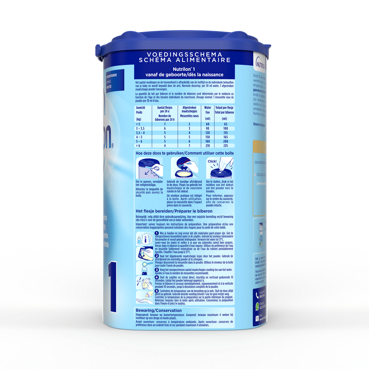 Nutrilon® 1 est un lait pour nourrissons qui convient dès la naissance, si l'allaitement n'est pas possible ou en complément du lait maternel.