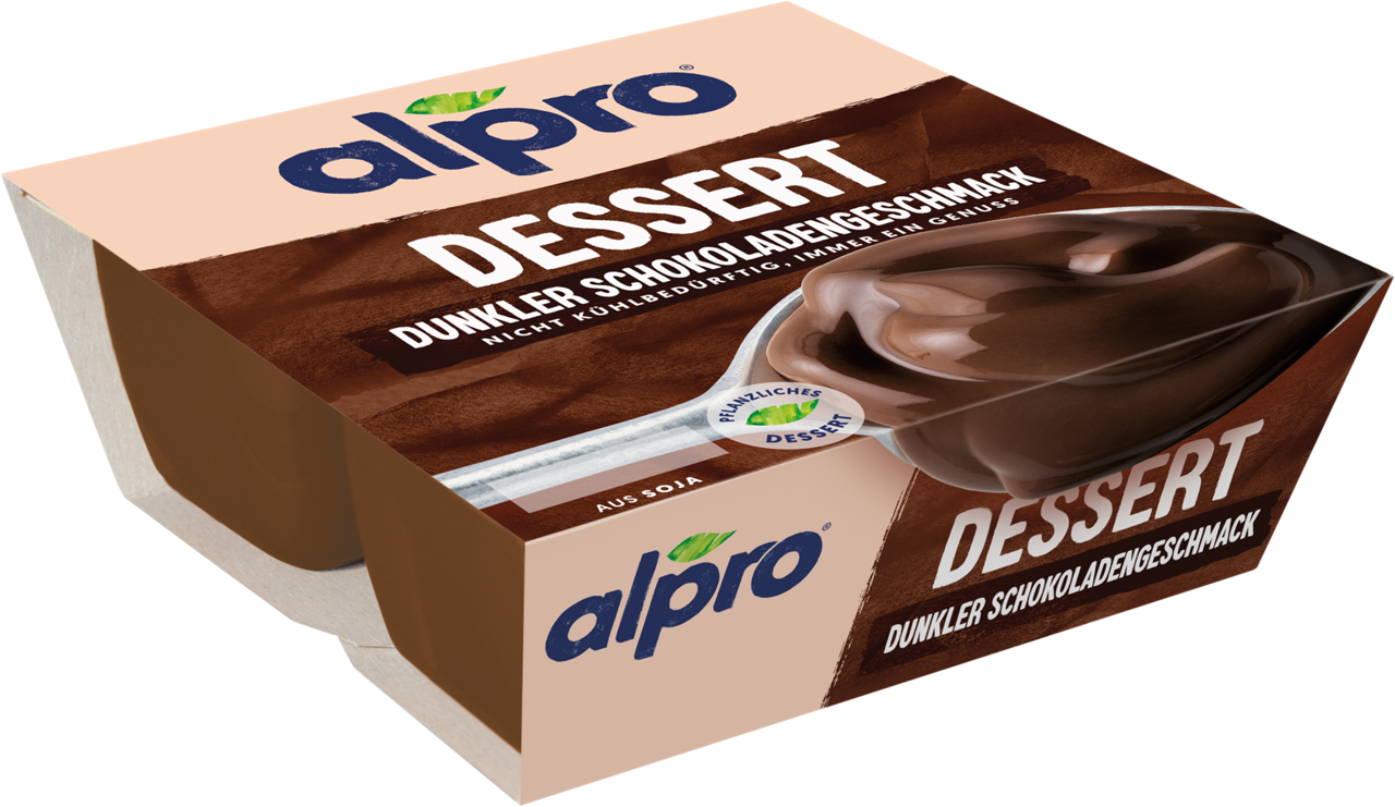 Alpro® Sojadessert Dunkle Schokolade, 4x125g