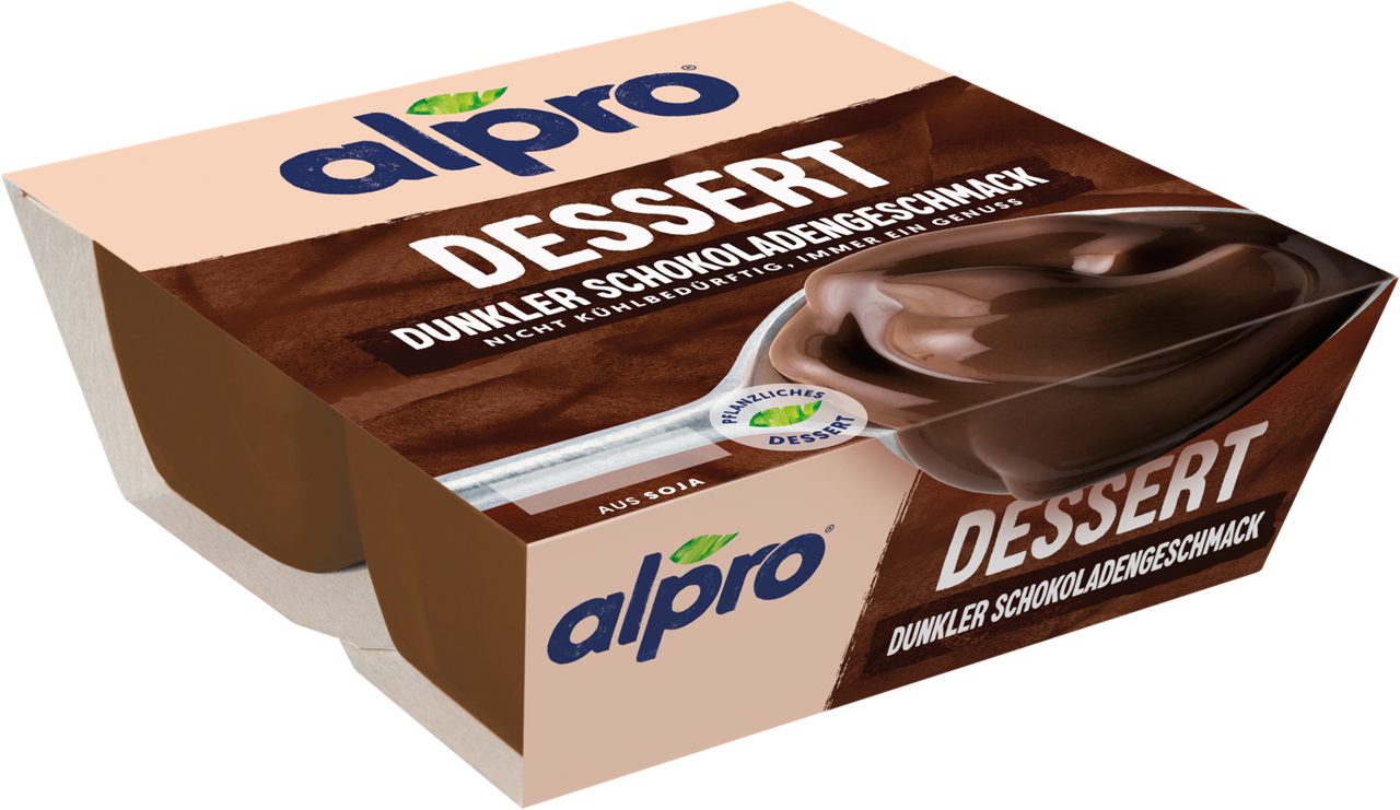 Alpro® Sojadessert Dunkle Schokolade, 4x125g