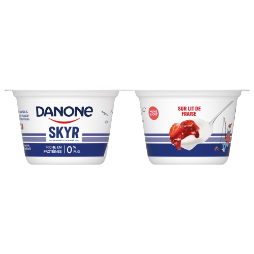 Danone Skyr sur lit Fraise - 2x145g
