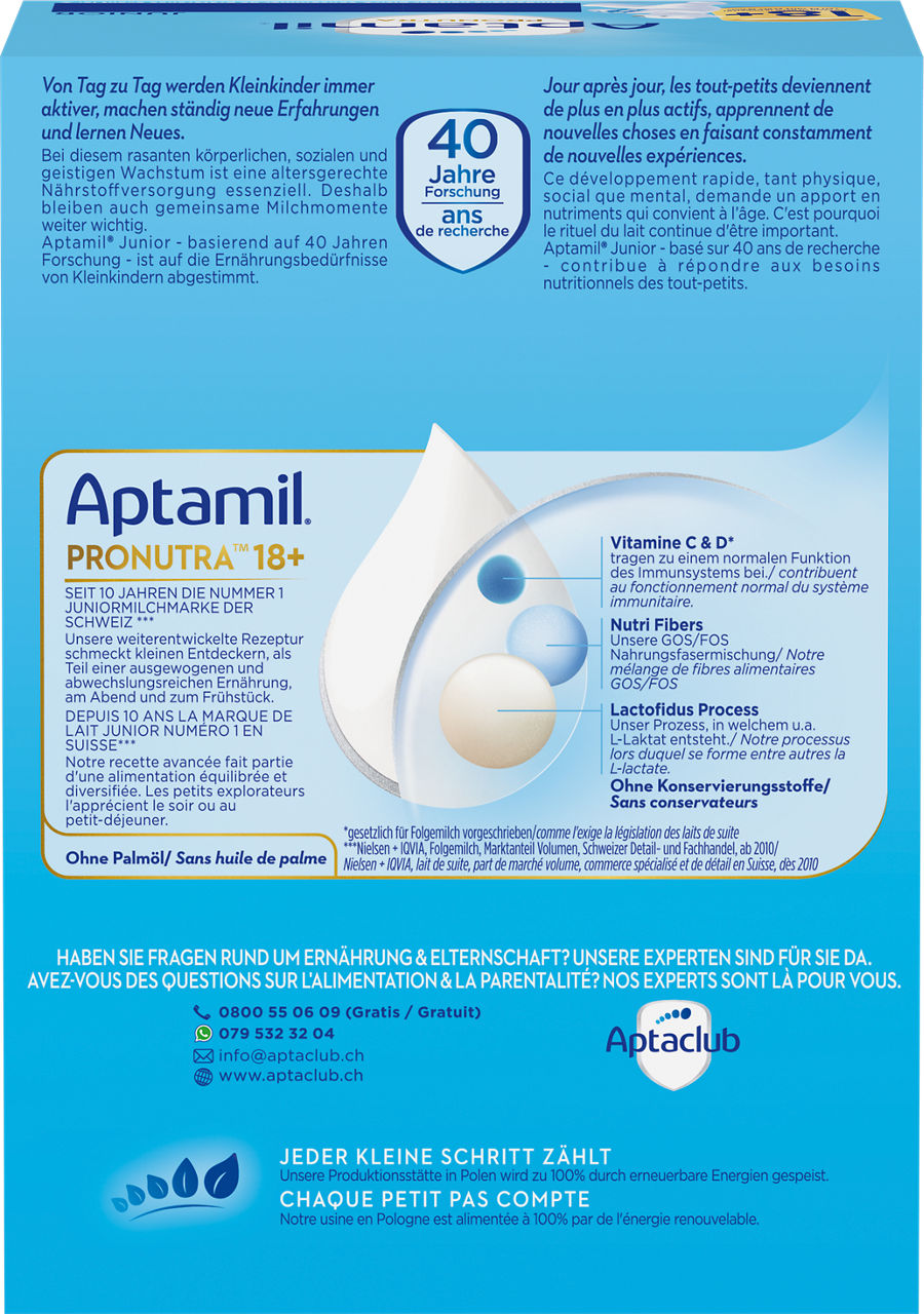 APTAMIL PRONUTRA JUNIOR 18+ MAXI FORMAT 1200g 1,2kg