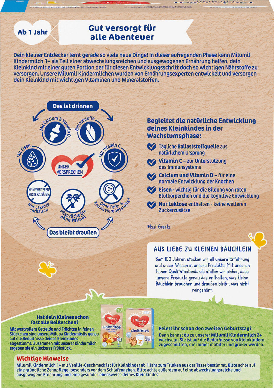 Milumil 1+ mit Vanilliegeschmack