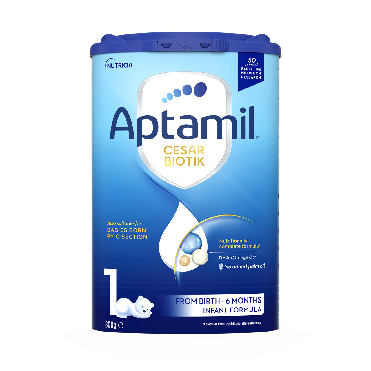 Aptamil® 1 CESAR BIOTIK Početno mleko za odojčad 800 g - prednja strana pakovanja