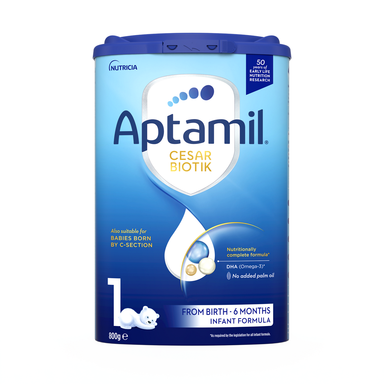 Aptamil® 1 CESAR BIOTIK Početno mleko za odojčad 800 g - prednja strana pakovanja