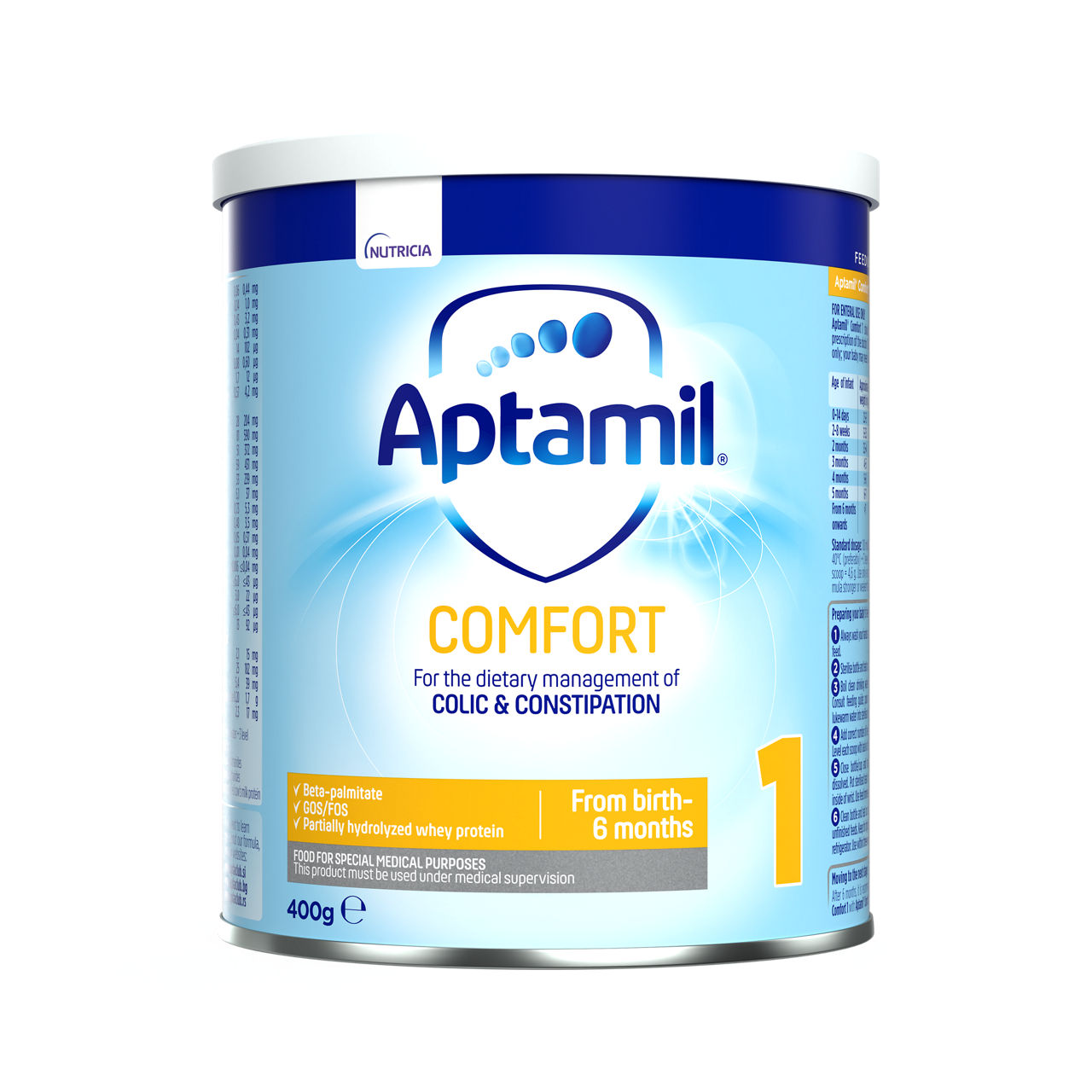 Aptamil® Comfort 1 400 g - prednja strana pakovanja