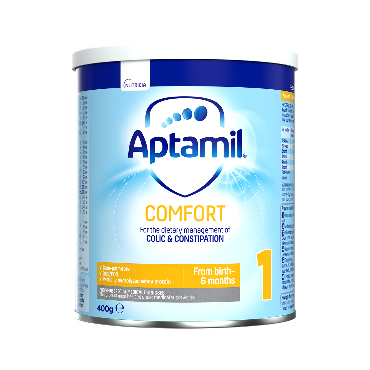 Aptamil® Comfort 1 400 g - prednja strana pakovanja