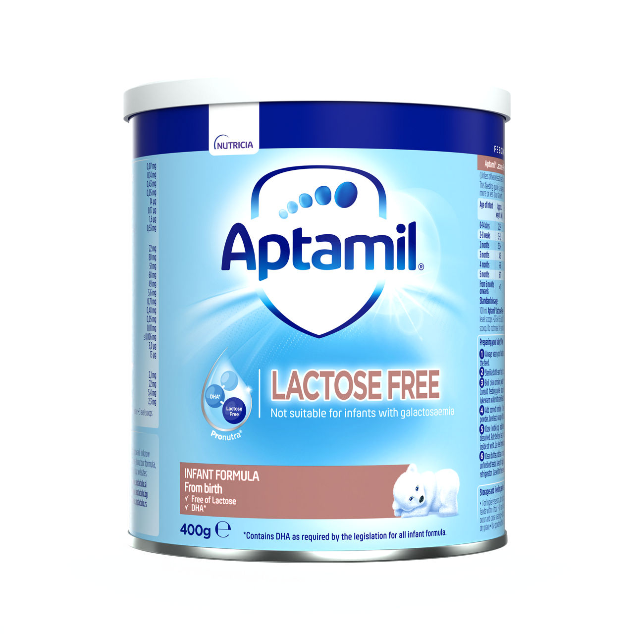 Aptamil® Bez Laktoze (LF) 400 g - prednja strana pakovanja