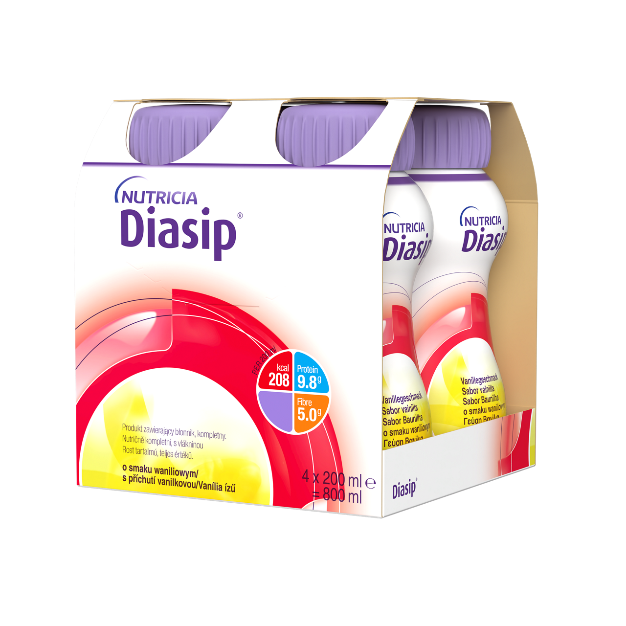 Diasip 4x200 ml, ukus vanile - pakovanje od 4