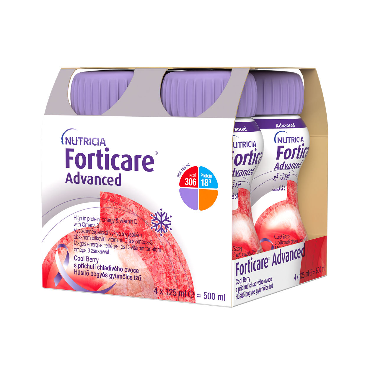 Forticare® Advanced Cool Berry 4x125 ml - pakovanje od 4