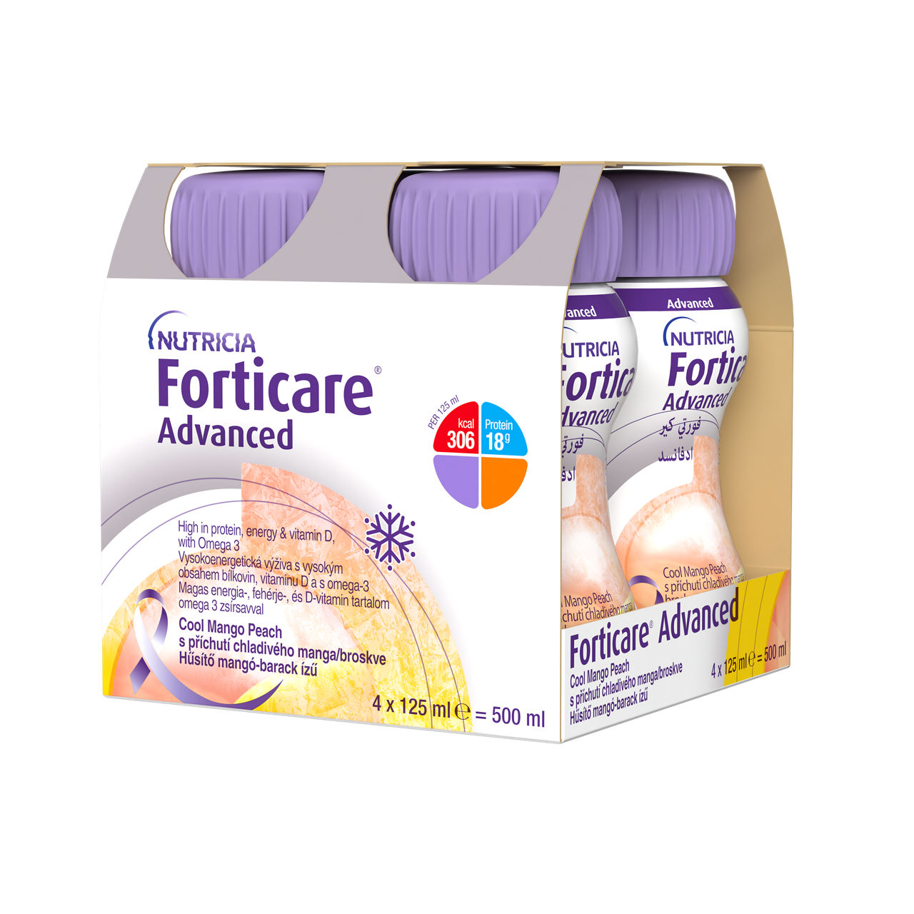 Forticare® Advanced Cool Mango Peach 4x125 ml - pakovanje od 4