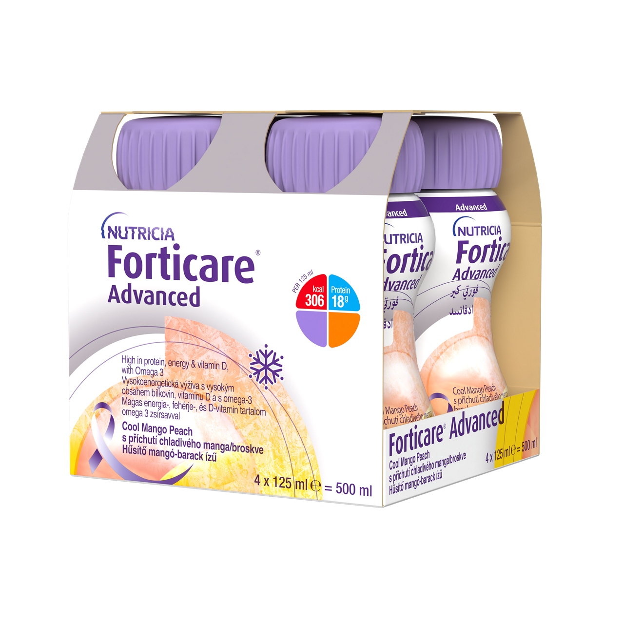Forticare® Advanced Cool Mango Peach 4x125 ml - pakovanje od 4