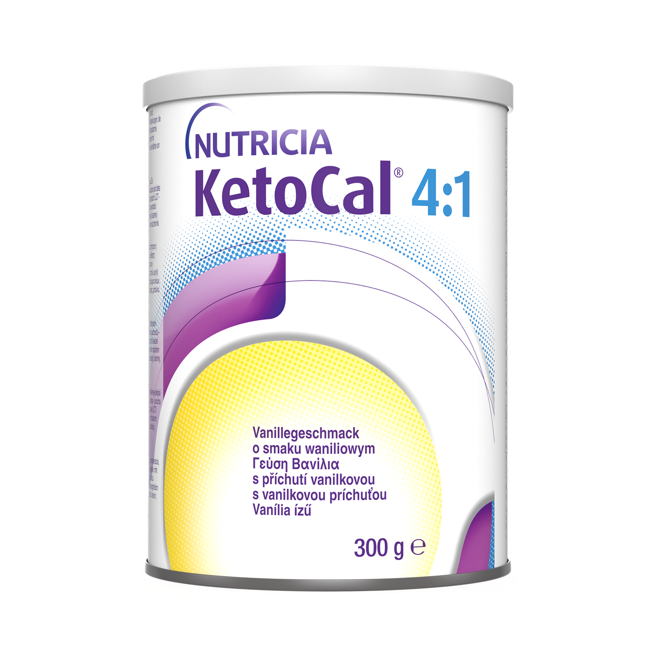 KetoCal 4:1 vanila 300 g - prednja strana pakovanja 