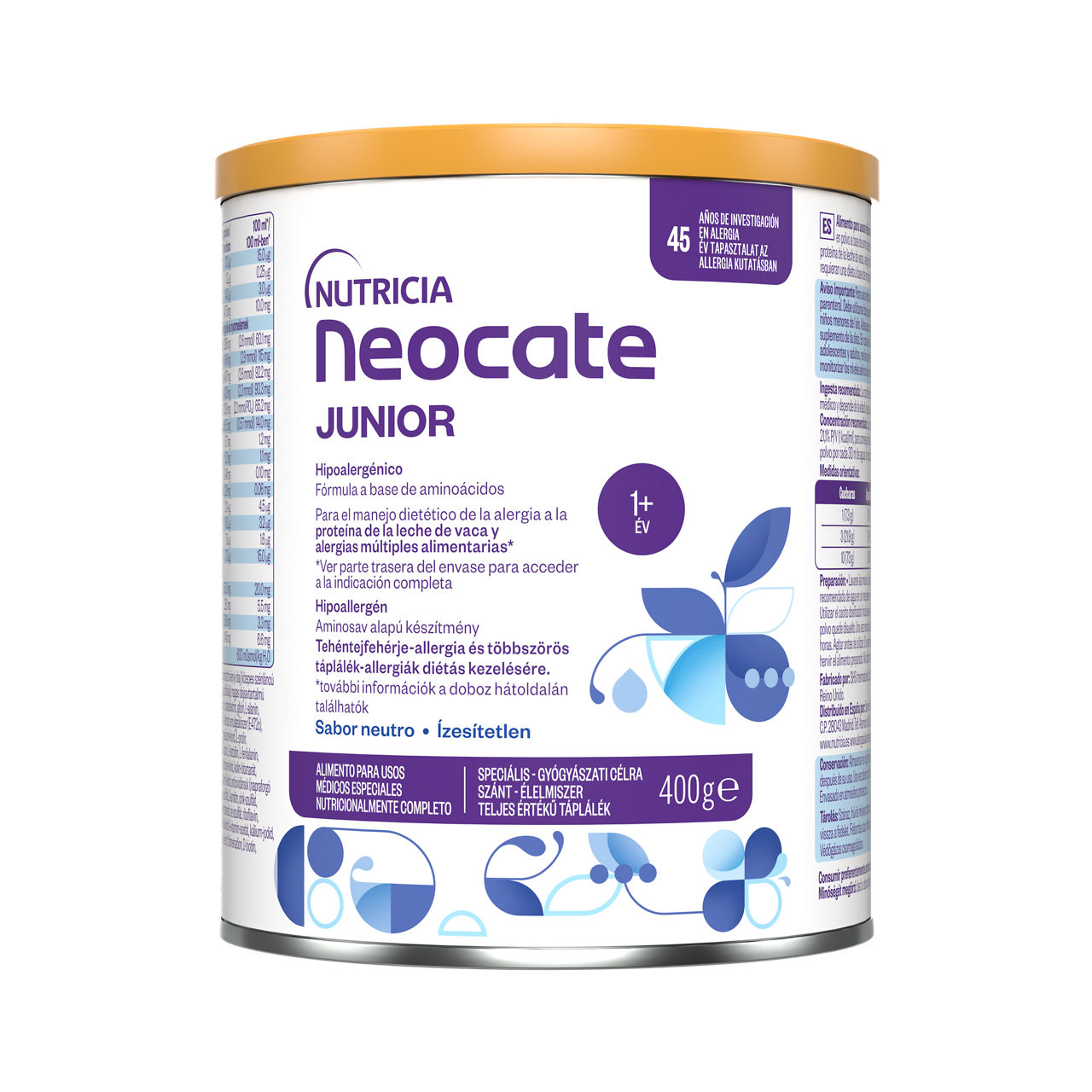 Neocate Junior, prašak 400 g - prednja strana pakovanja