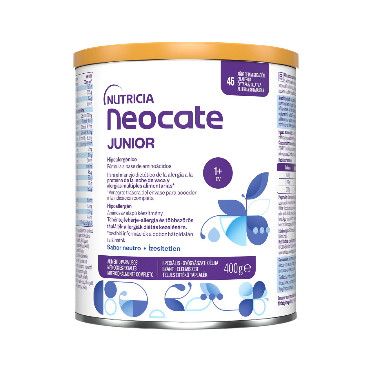 Neocate Junior, prašak 400 g - prednja strana pakovanja