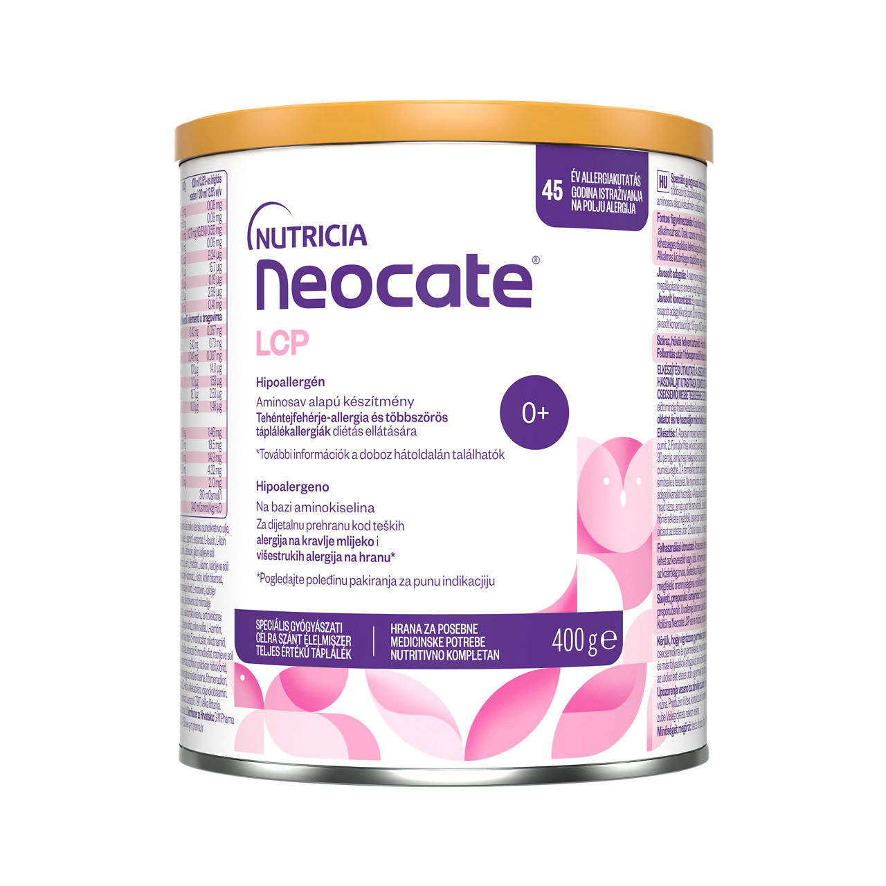 Neocate LCP, prašak 400g - prednja strana pakovanja