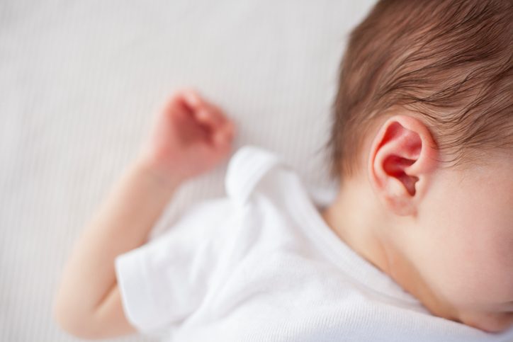 close-up of baby body parts