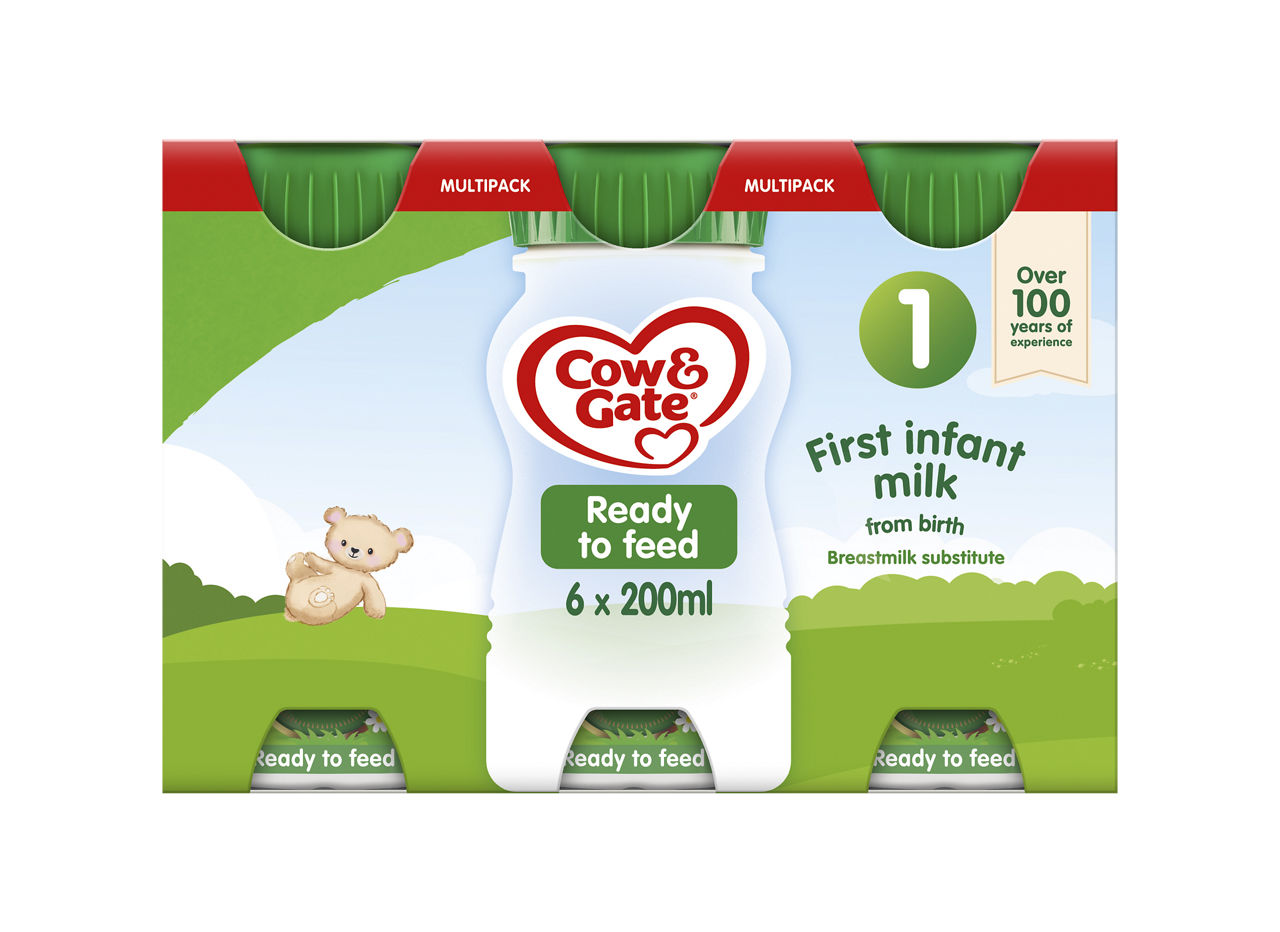 Cow & Gate Ready to Feed First Infant Milk 6x200ml 		