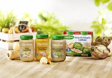 Petits pots et emballages de puree Bledina