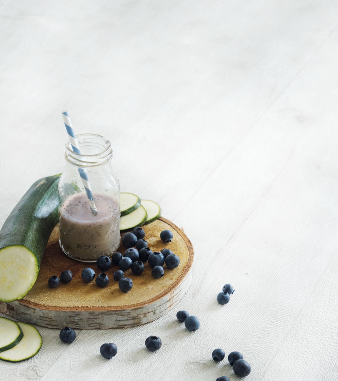 Zucchini Blaubeere Smoothie