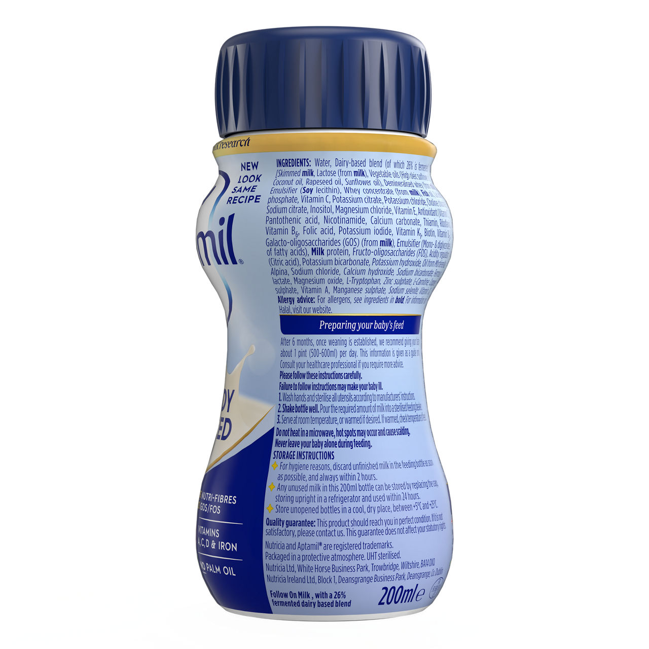 Aptamil® 2 Prelazno mleko za odojčad spremno za upotrebu od 6-12 meseci 200 ml - leva strana pakovanja
