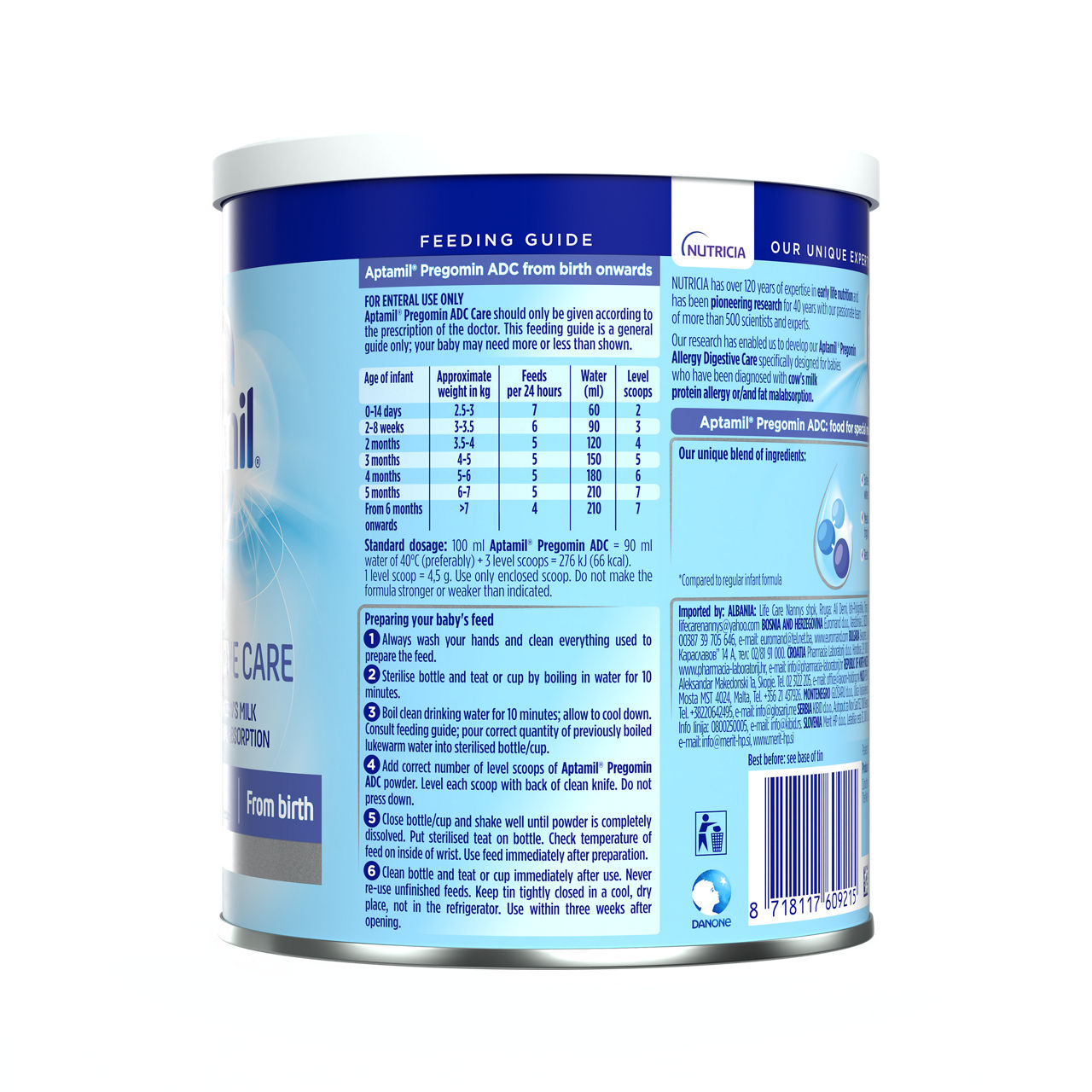 Aptamil® Allergy Digestive Care 400 g - leva strana pakovanja
