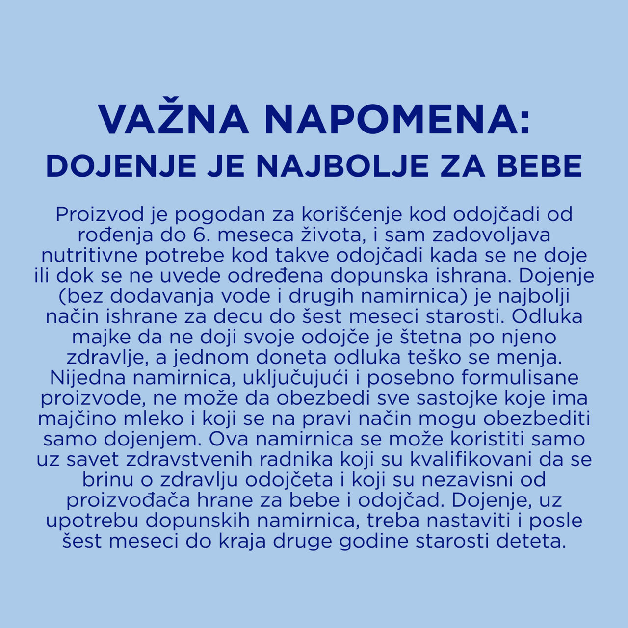 Aptamil® 1 CESAR BIOTIK Početno mleko za odojčad 800 g - Važna Napomena