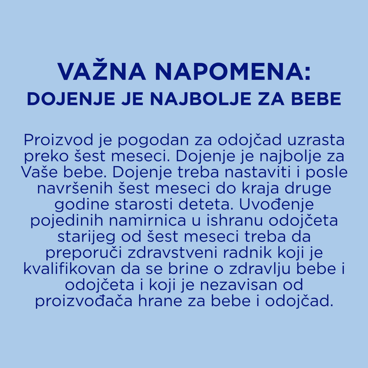 Aptamil® 2 CESAR BIOTIK Prelazno mleko za odojčad 800 g - Važna Napomena