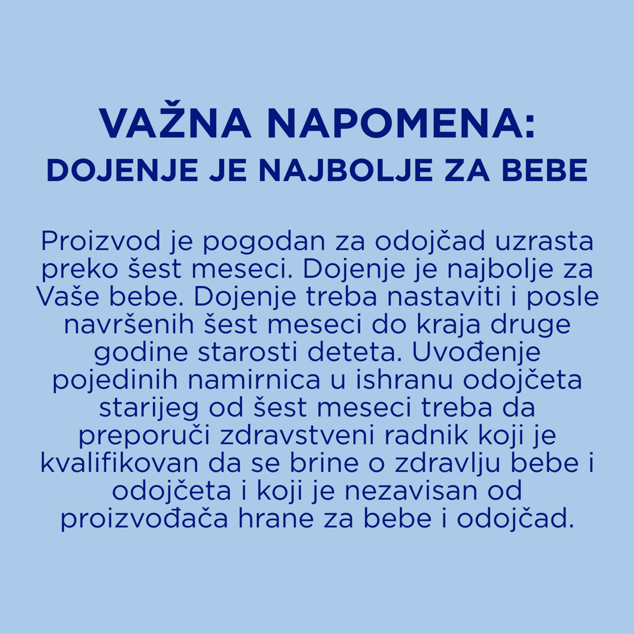 Aptamil® 2 CESAR BIOTIK Prelazno mleko za odojčad 800 g - Važna Napomena