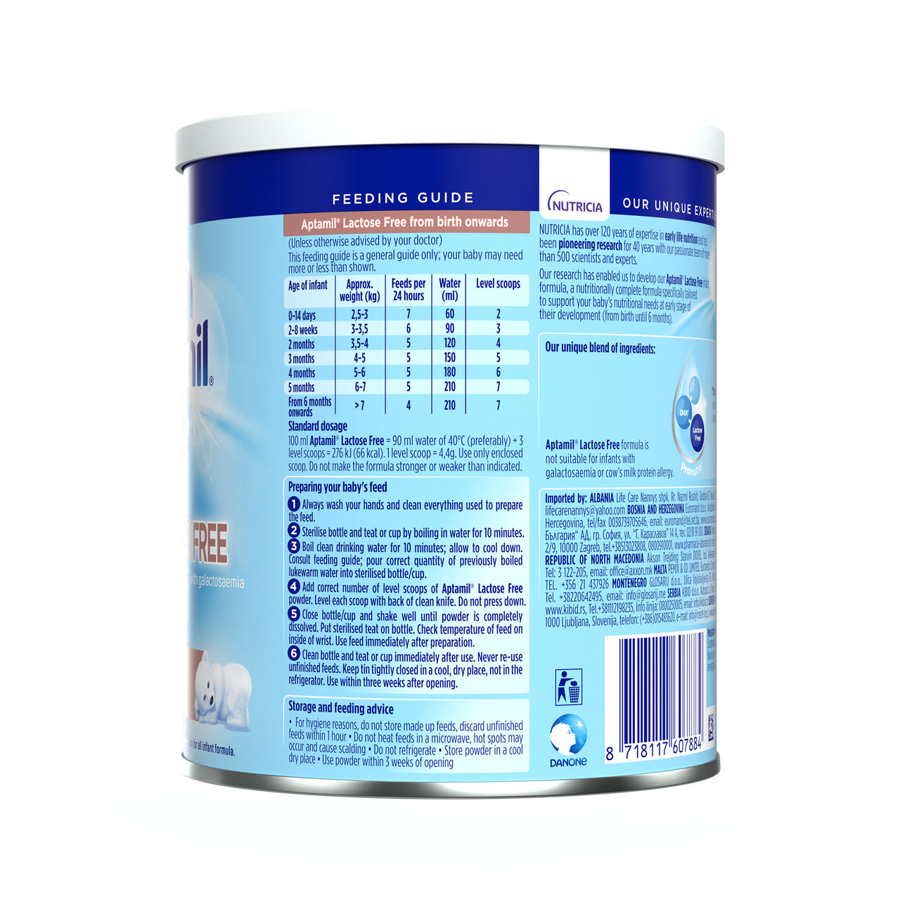 Aptamil® Bez Laktoze (LF) 400 g - leva strana pakovanja
