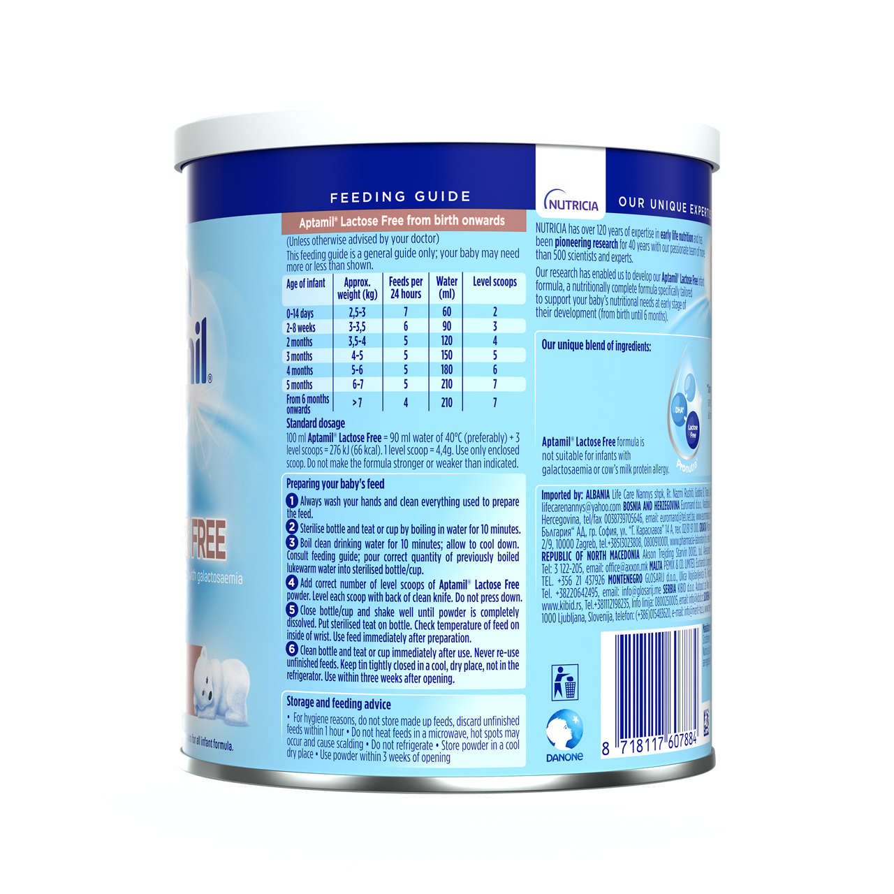 Aptamil® Bez Laktoze (LF) 400 g - leva strana pakovanja