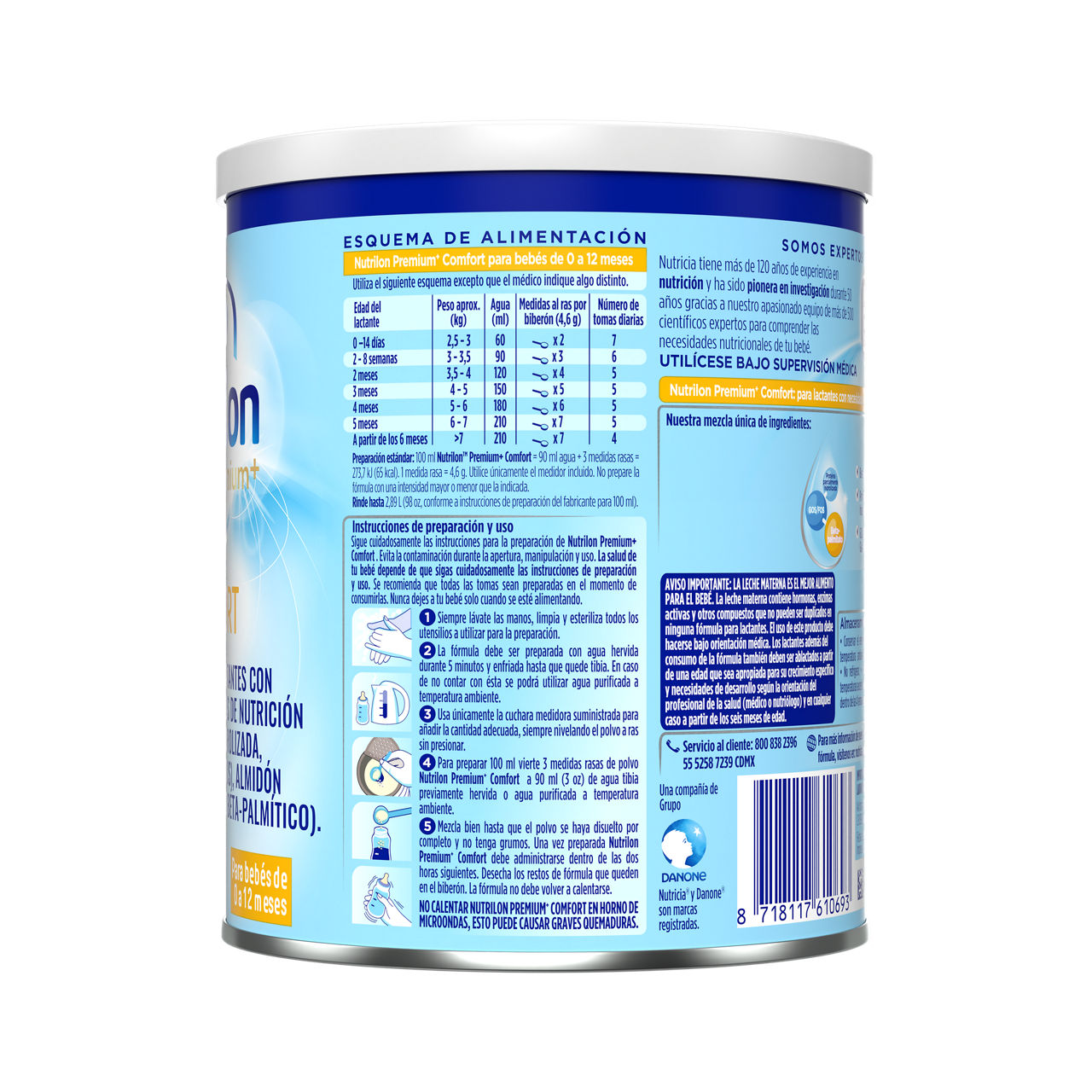 Nutrilon Comfort 400 g - costado izquierdo