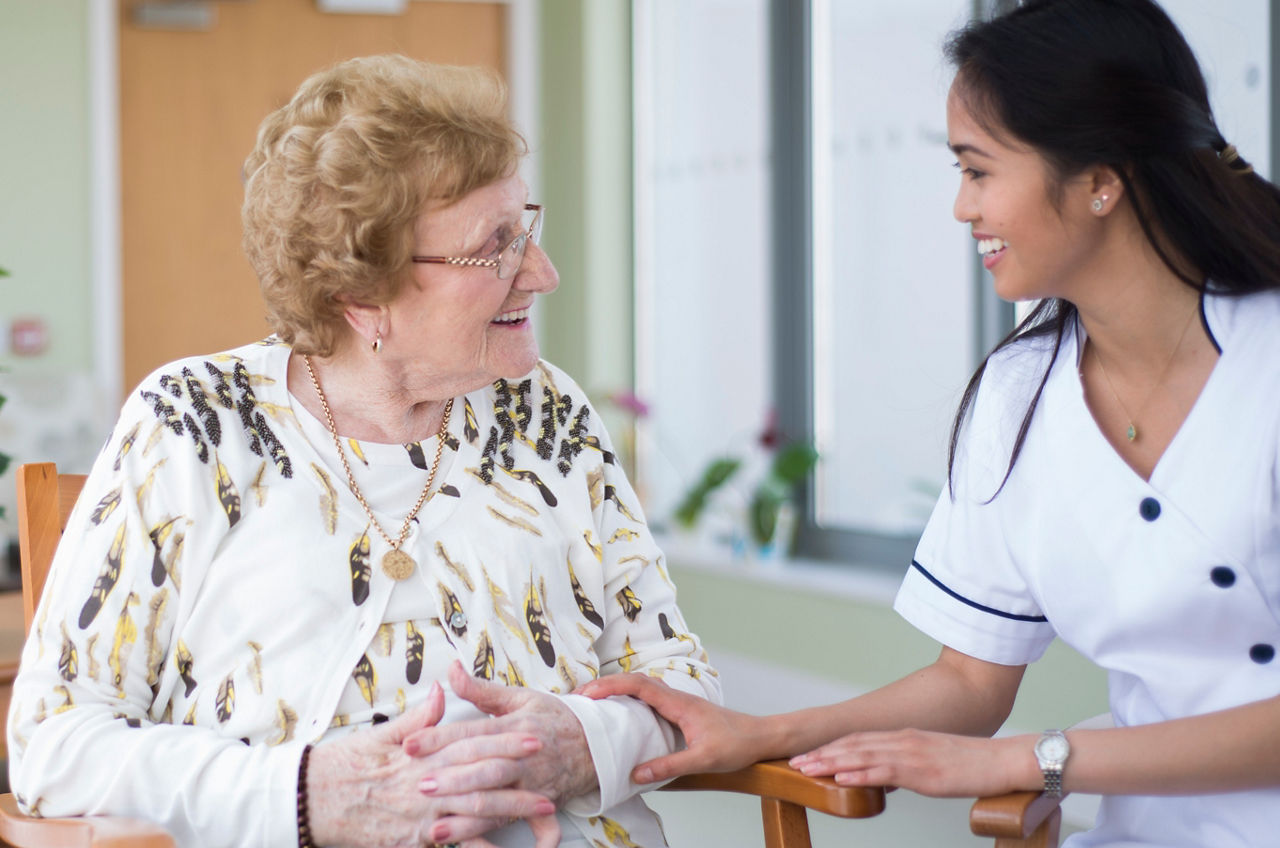 Doctor and patient talking