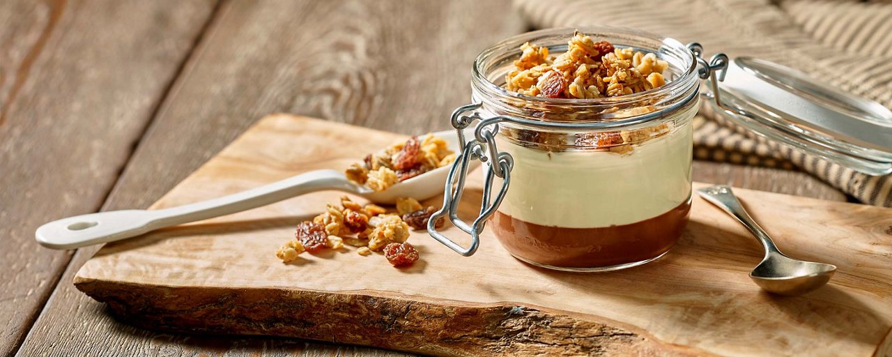 Pfirsich & Maracuja mit Schokomousse