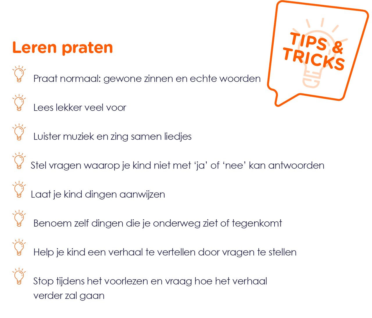 tips voor het leren praten bij je baby