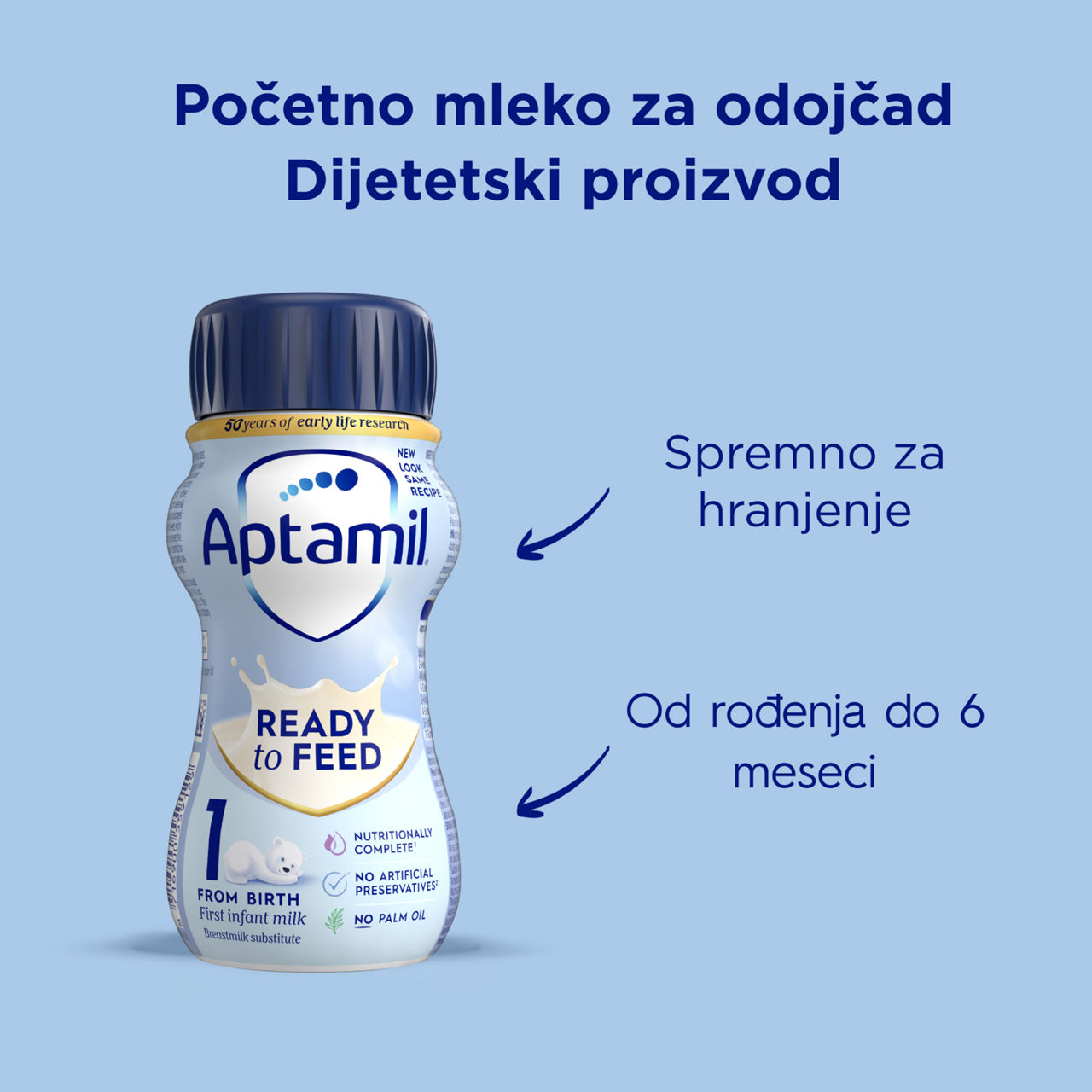 Aptamil® 1 Početno mleko za odojčad spremno za hranjenje od rođenja 200 ml - Predstavljanje proizvoda