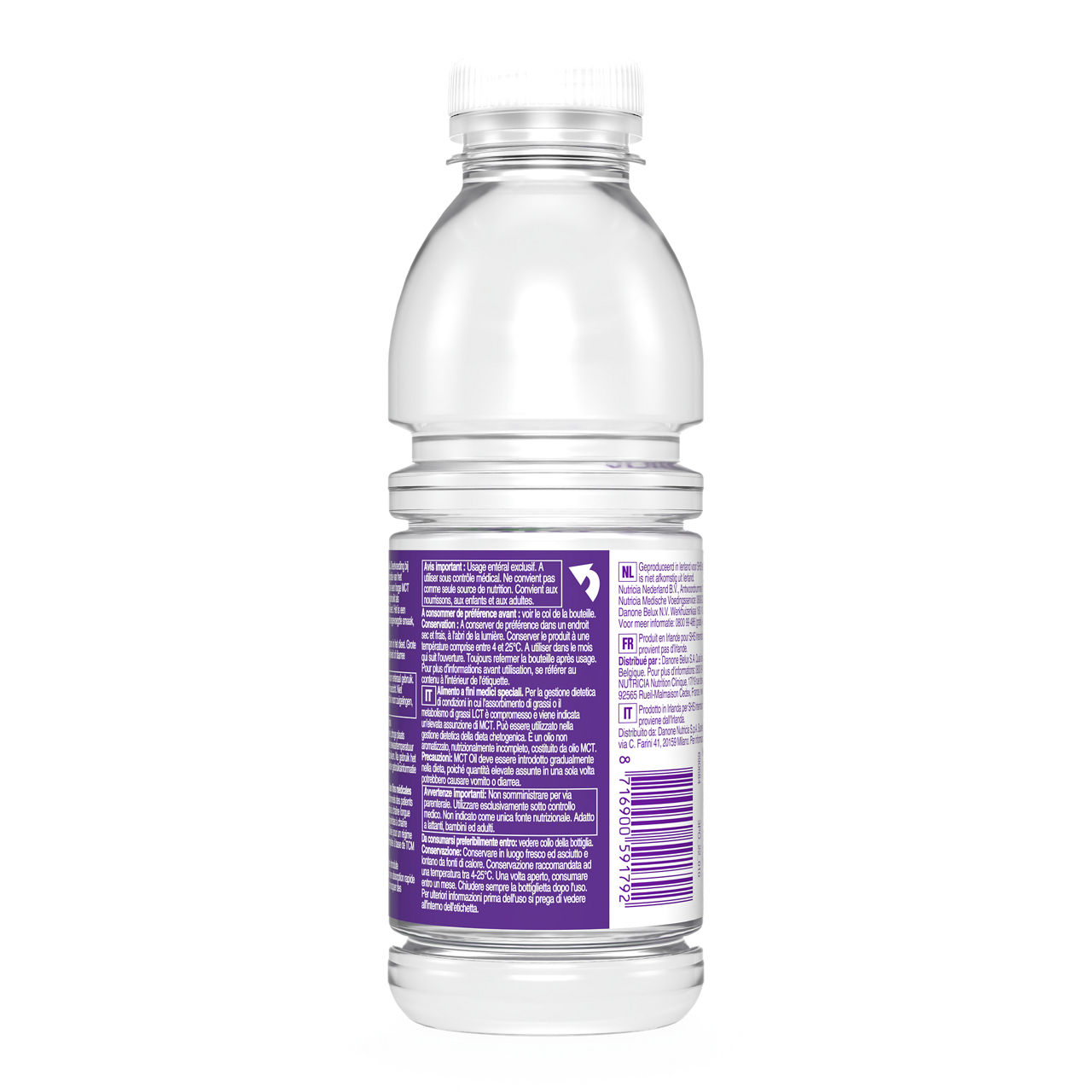 MCT Ulje 500 ml - zadnja strana pakovanja