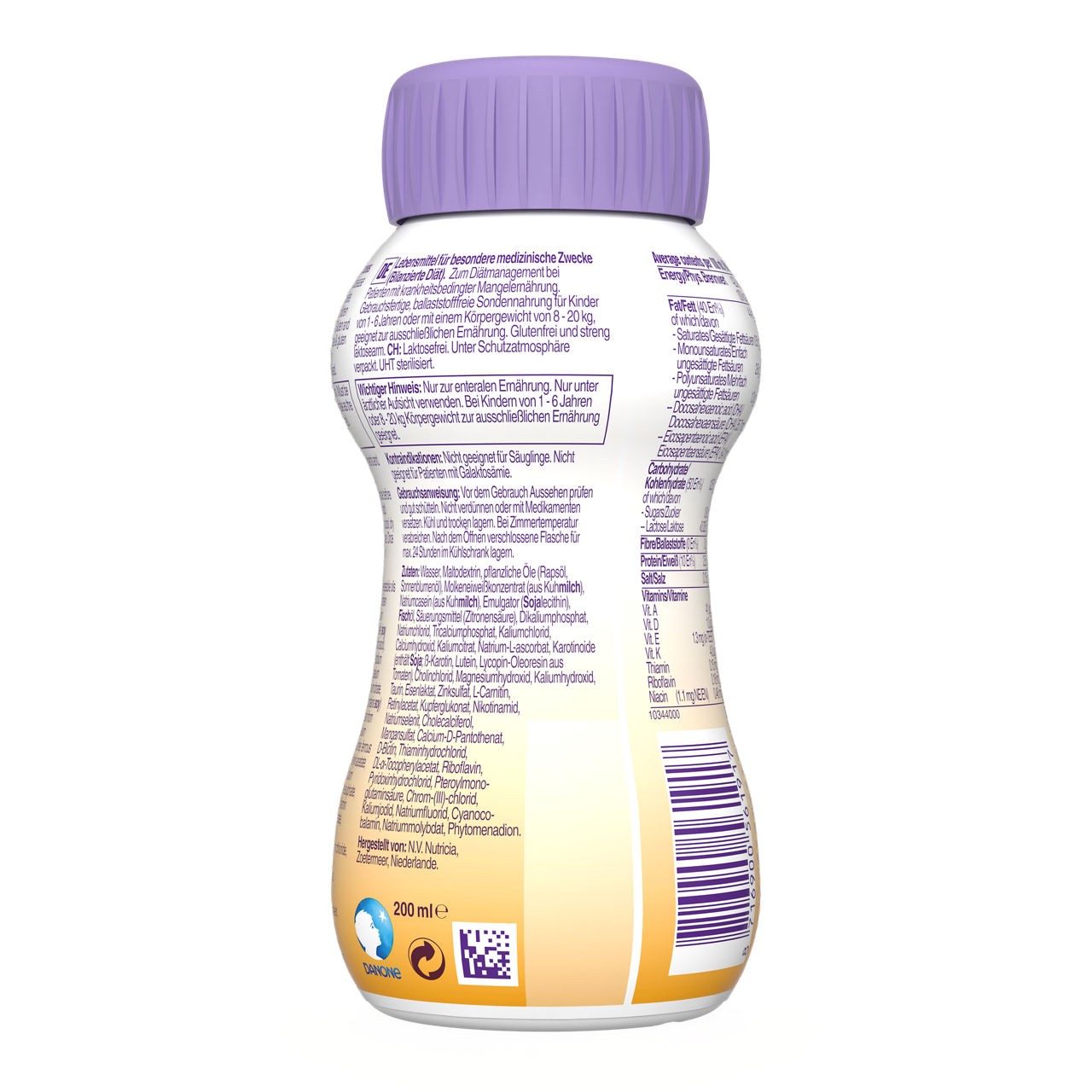 Nutrini 200 ml - zadnja strana pakovanja