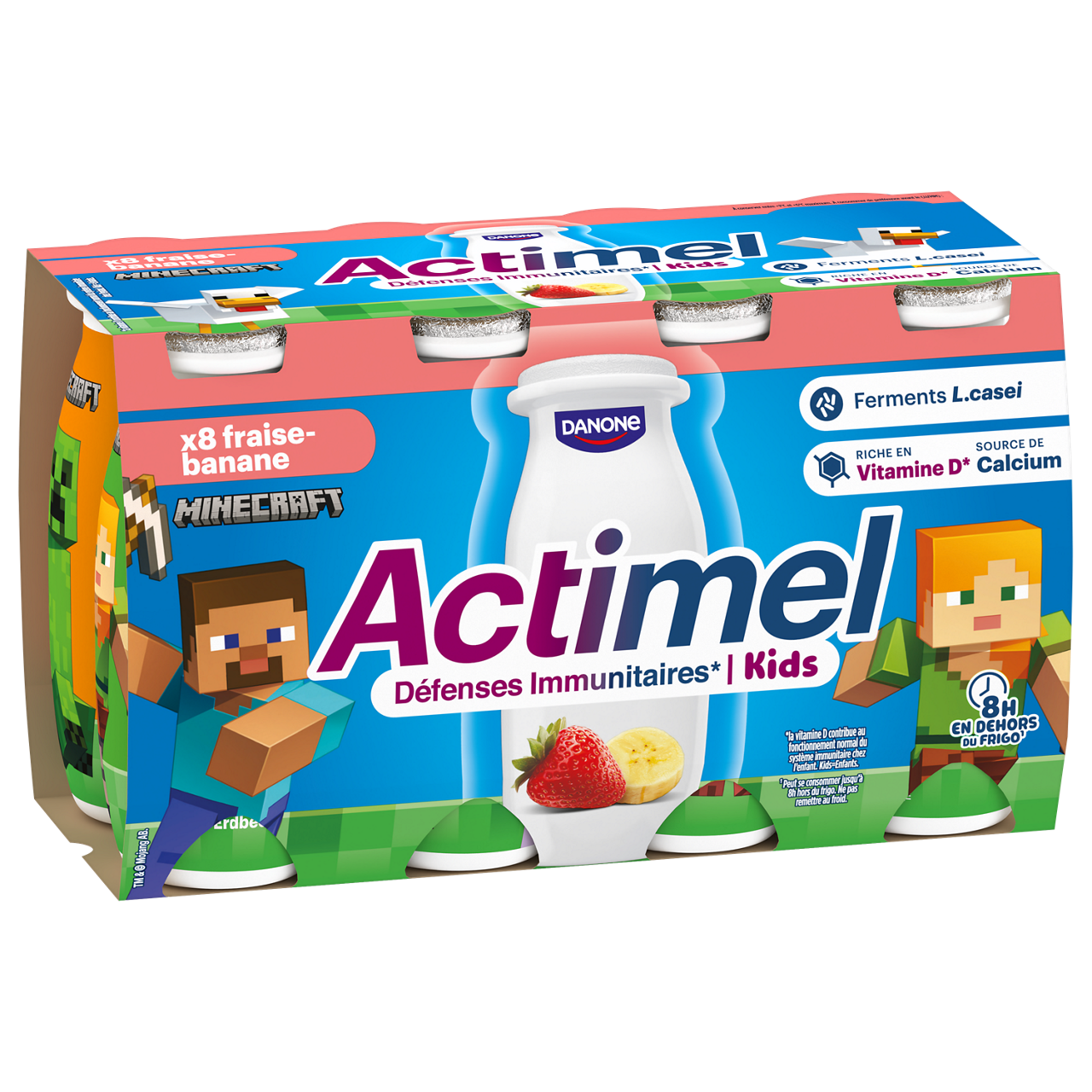 actimel kids fraise banane