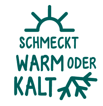 Illustration schmeckt warm oder kalt