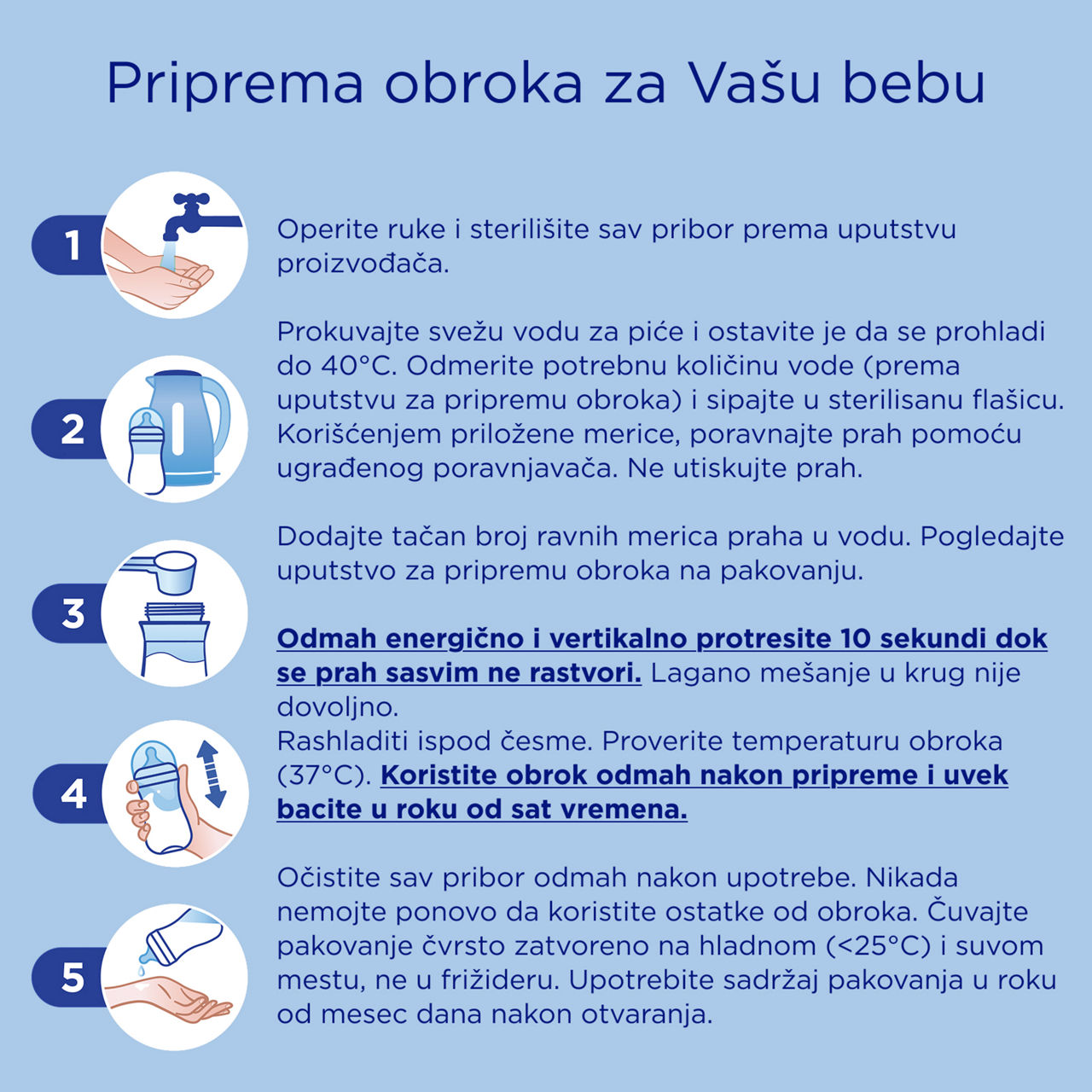 Aptamil® 1 PRONUTRA Početno mleko za odojčad 400 g - Priprema obroka za Vašu bebu