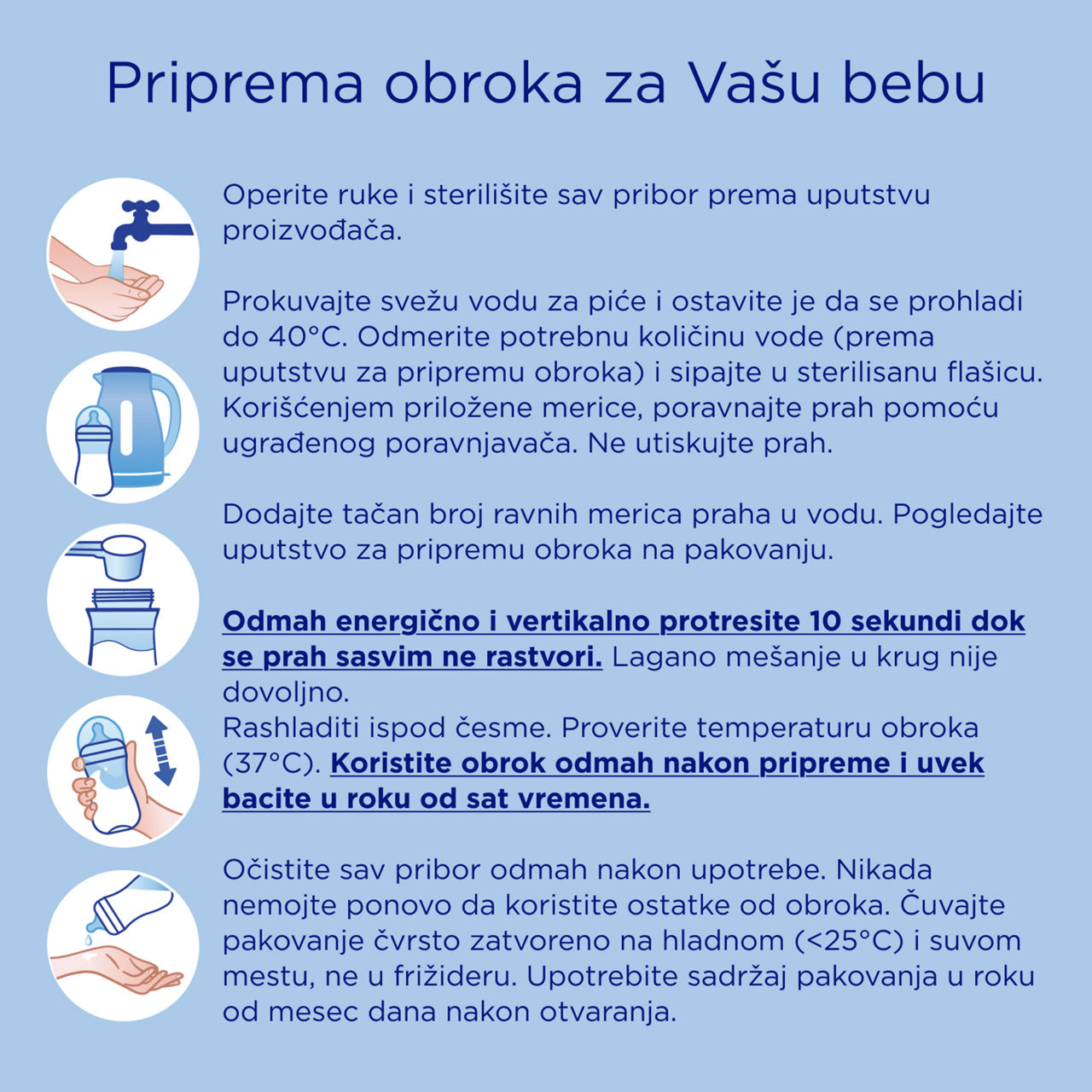 Aptamil® 2 PRONUTRA® Prelazno mleko za odojčad 400 g - Priprema obroka za Vašu bebu