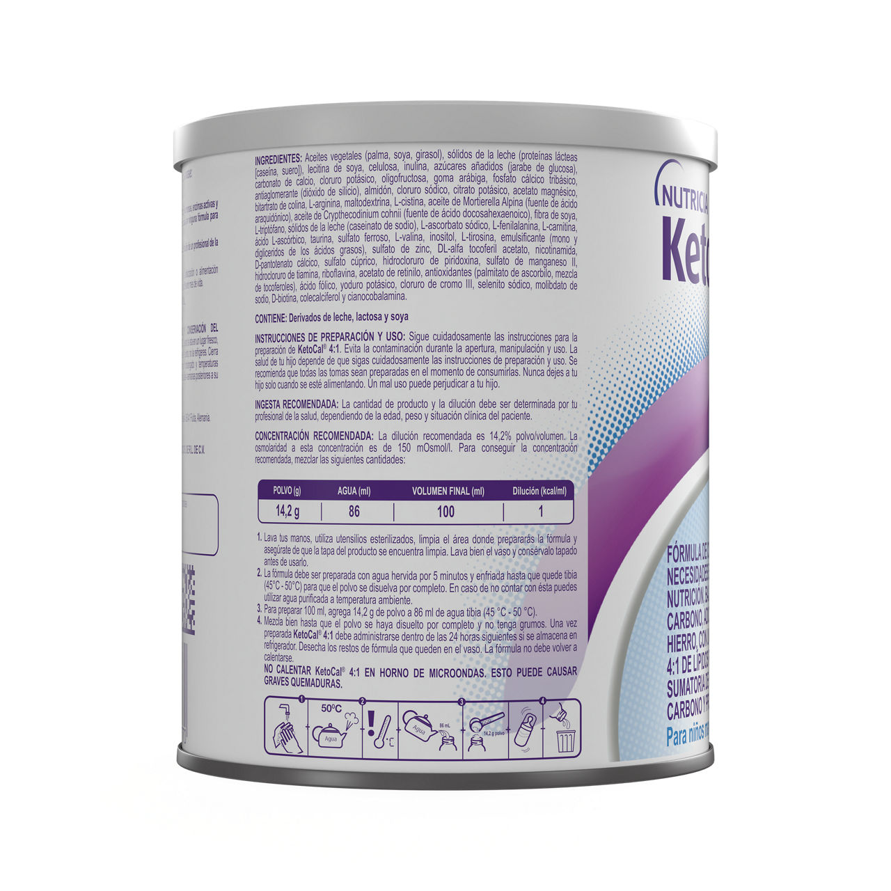 KetoCal 300 g - costado derecho
