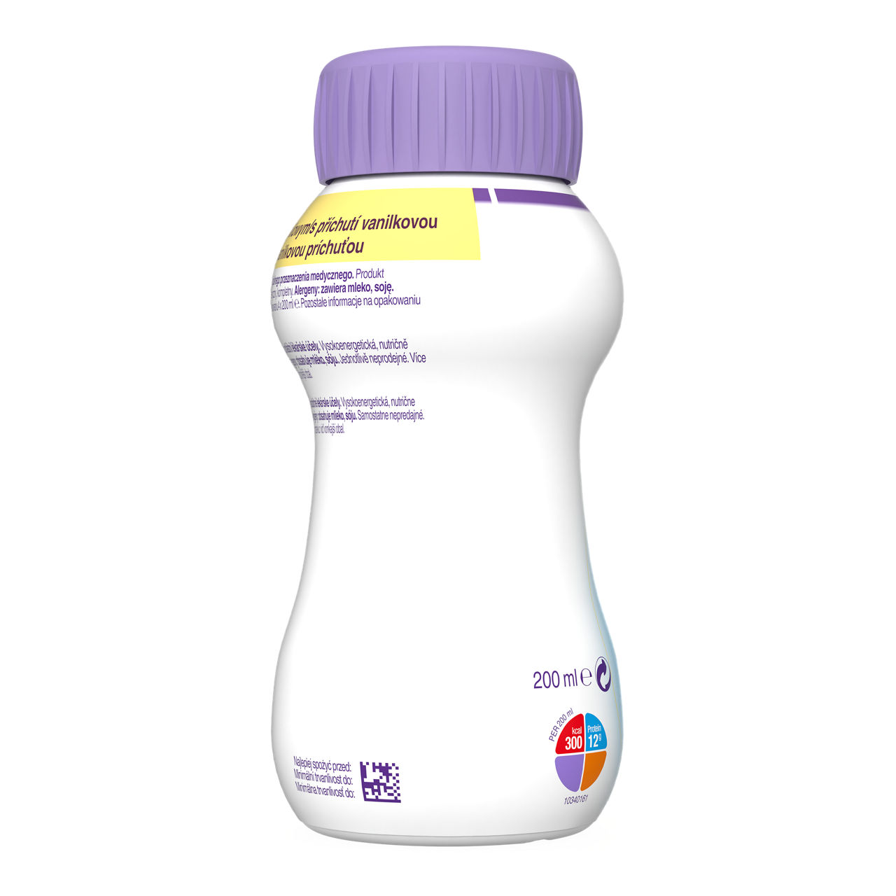 Nutridrink sa ukusom vanile 4 x 200 ml - zadnja strana pakovanja