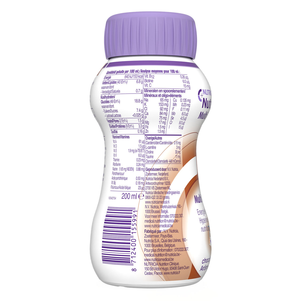 NutriniDrink MF Čokolada 200 ml - desna strana pakovanja