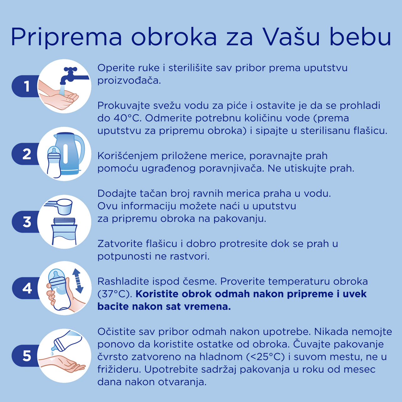 Aptamil® 2 CESAR BIOTIK Prelazno mleko za odojčad 800 g - Priprema obroka za Vašu bebu