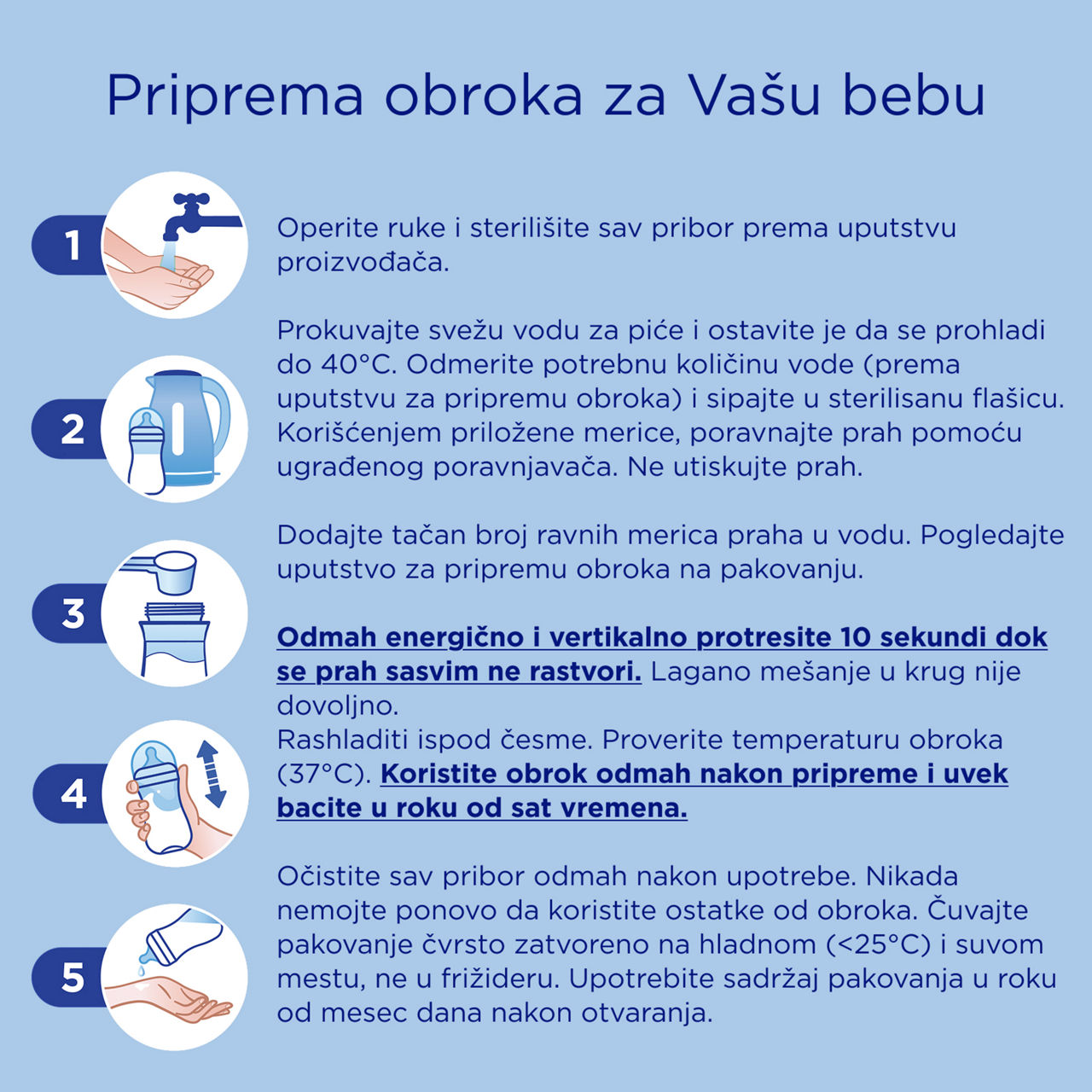 Aptamil® 2 PRONUTRA® Prelazno mleko za odojčad 800 g - Priprema obroka za Vašu bebu